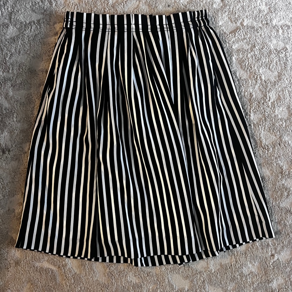 J. CREW Mercantile Striped Skirt with Pockets